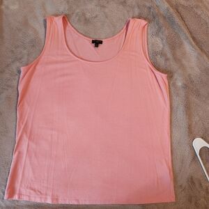 Talbots Pink Sleeveless Fitted Tank Top
